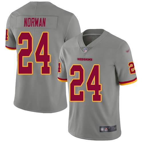 Washington Redskins Limited Gray Men Josh Norman Jersey NFL Football #24 Inverted Legend->youth nfl jersey->Youth Jersey